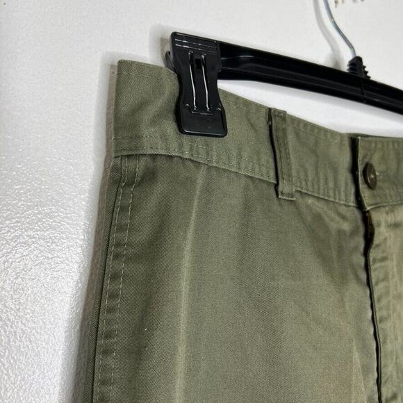 Levi Strauss Women's Size 11 Olive Green Chino Pants Straight Leg Vintage Style - Picture 3 of 10